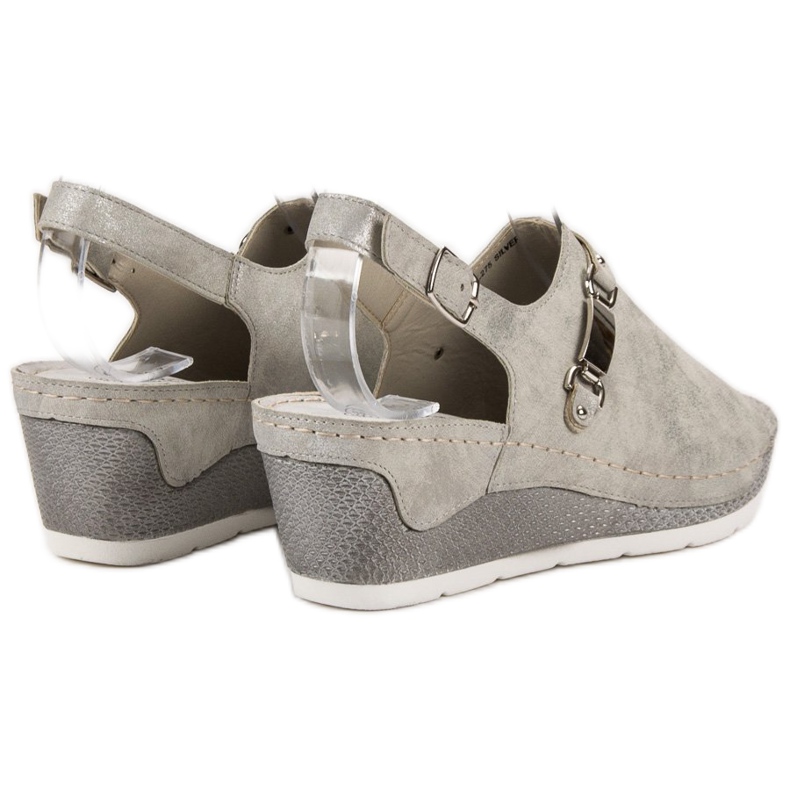 Goodin Comfortable wedge sandals grey 1