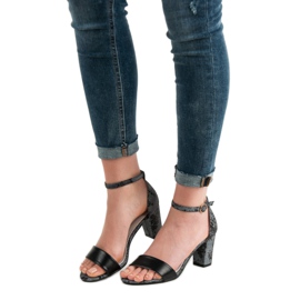 Goodin Stylish high-heeled sandals grey 1