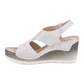 Goodin Comfortable wedge sandals white 1