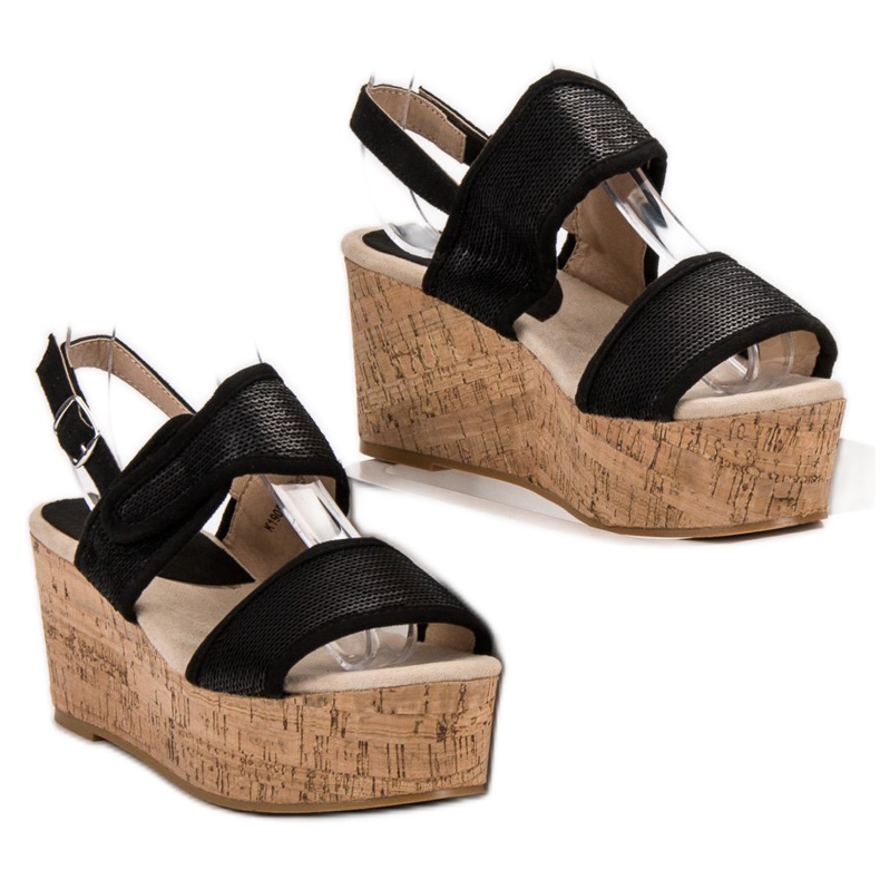 Kylie Velcro Sandals black 2
