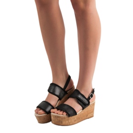 Kylie Velcro Sandals black 1