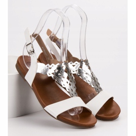 Kylie Stylish flat sandals white 1