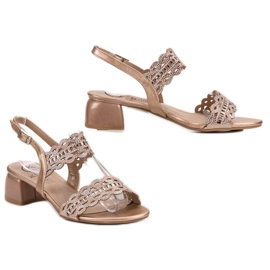 Kylie Stylish high-heeled sandals golden 1