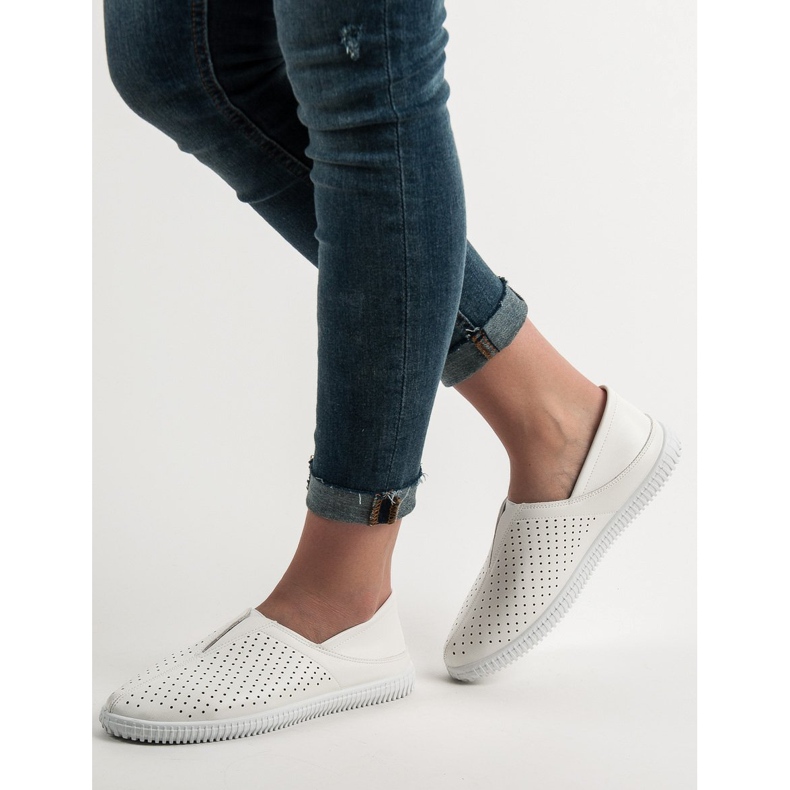 Super Mode Comfortable Slip On Sneakers white 2