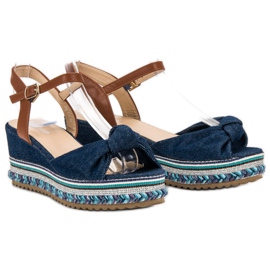 Groto Gogo Denim Sandals blue 1