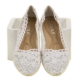 Coura White lace ballerinas 1