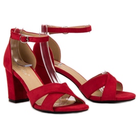Best Shoes Red Suede Sandals 2
