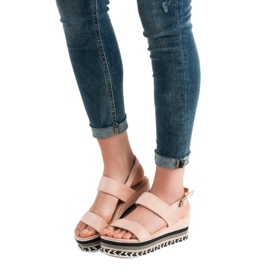 Primavera Boho Wedge Sandals pink 1