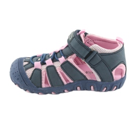 American Club sports sandals blue pink 2