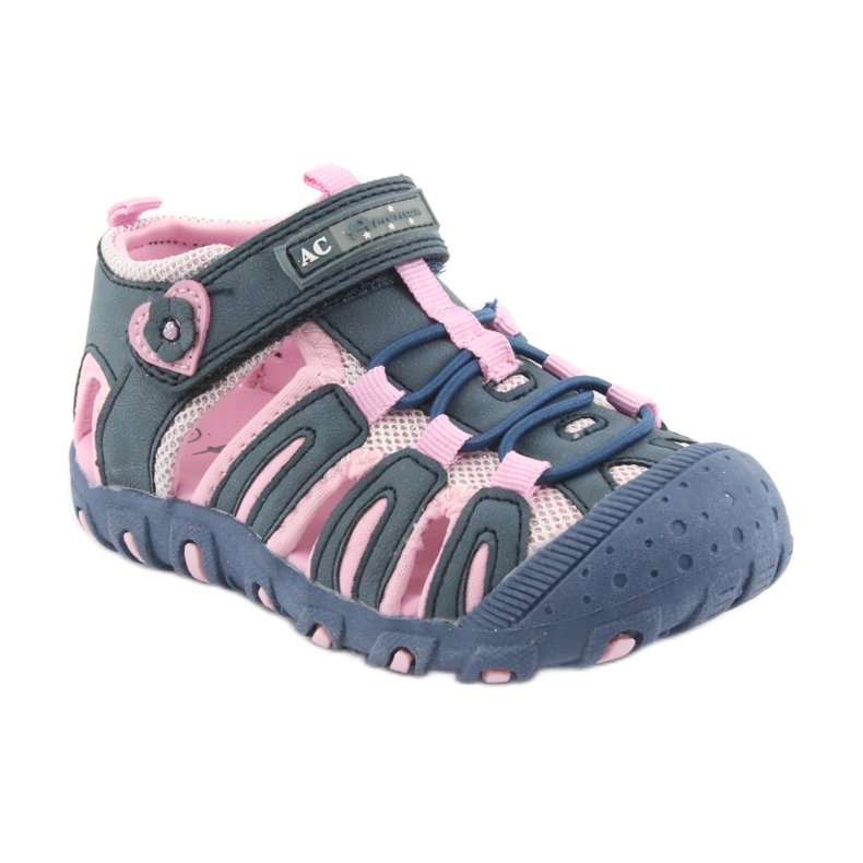 American Club sports sandals blue pink 1