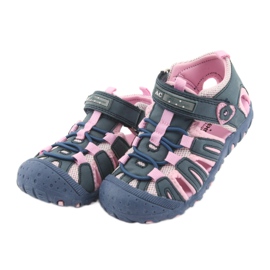 American Club sports sandals blue pink 3