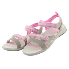 American Club HL12 girls' sandals gray grey pink 3
