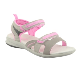 American Club HL12 girls' sandals gray grey pink 1