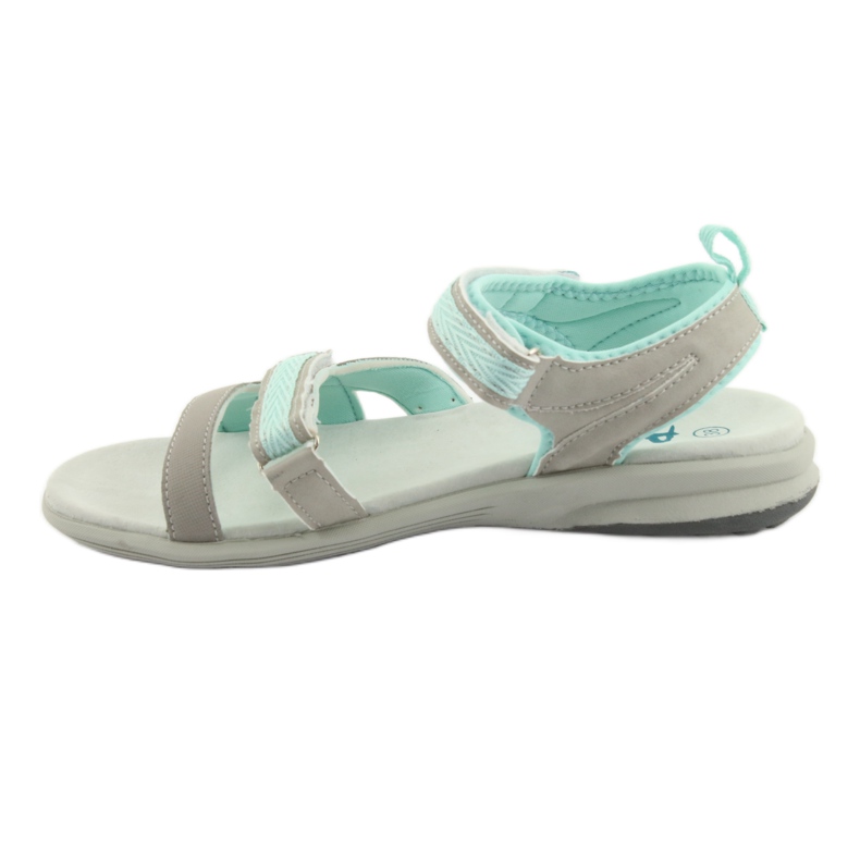 American Club HL12 girls' sandals gray grey green 2
