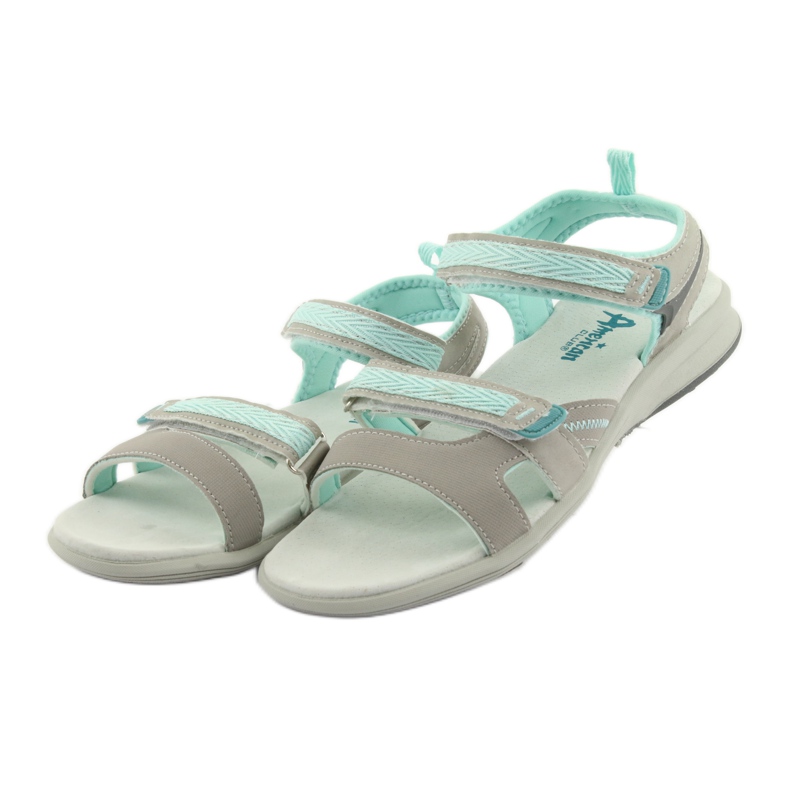 American Club HL12 girls' sandals gray grey green 3