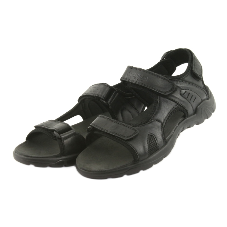 American Club American black leather sports sandals CY11 3 American Club American black leather sports sandals CY11 3