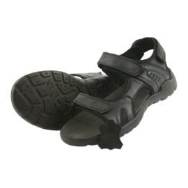 American Club American black leather sports sandals CY11 4 American Club American black leather sports sandals CY11 4