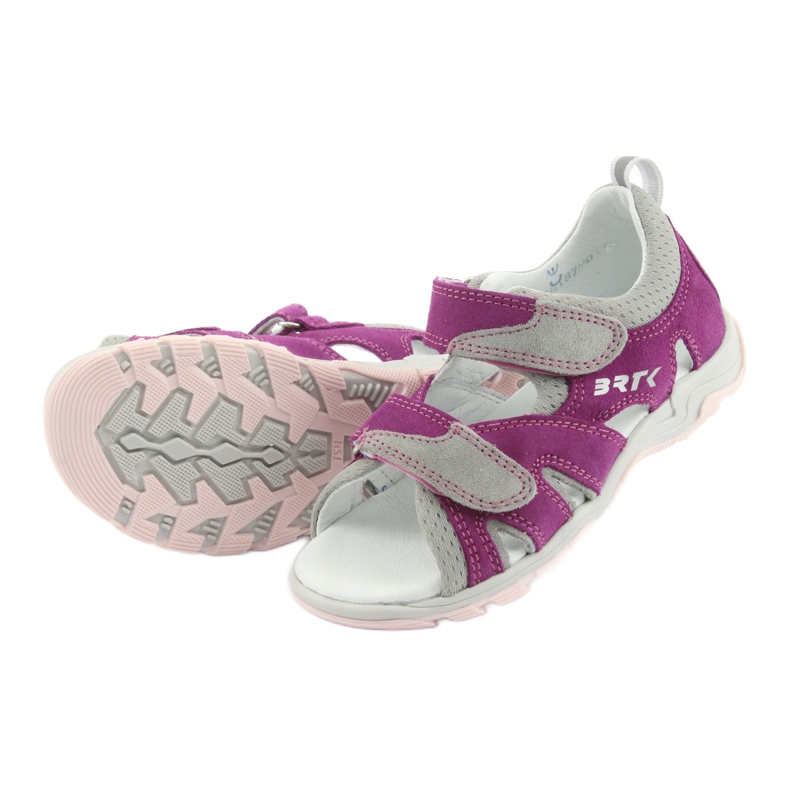 Velcro Sandals Bartek 16187 pink/gray 5