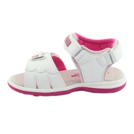 American Club Girls' sandals with butterfly DR09 white/pink leather insert 2 American Club Girls' sandals with butterfly DR09 white/pink leather insert 2