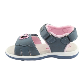 American Club American DR09 denim butterfly girls' sandals blue pink 2