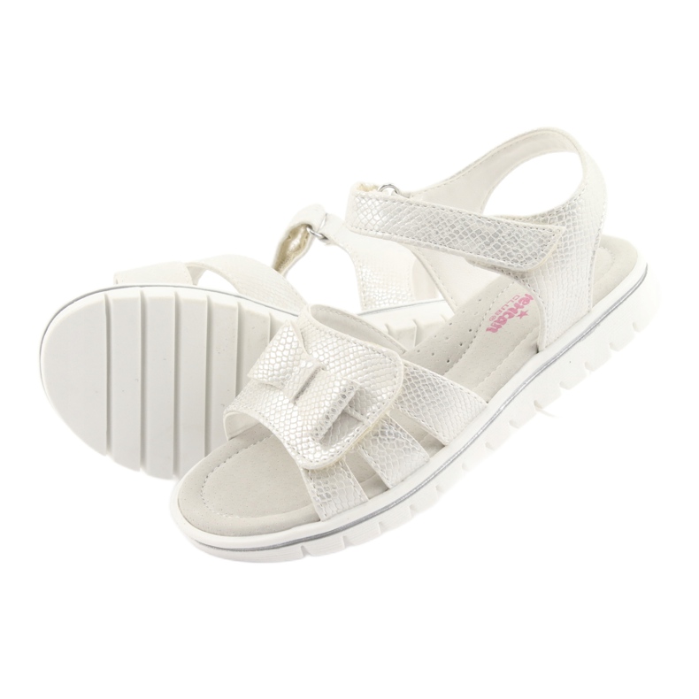American Club American Girls' Sandals White Pearl GC25 4 American Club American Girls' Sandals White Pearl GC25 4