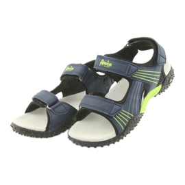 American Club HL16 navy blue sandals for boys black green 3 American Club HL16 navy blue sandals for boys black green 3