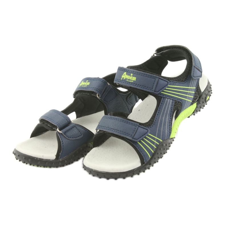 American Club HL16 navy blue sandals for boys black green 3 American Club HL16 navy blue sandals for boys black green 3