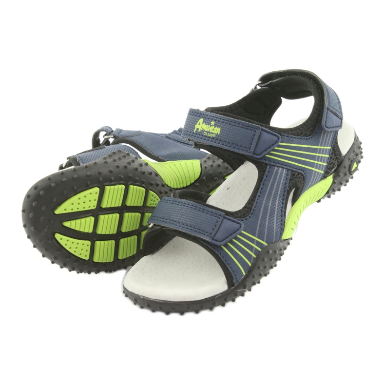 American Club HL16 navy blue sandals for boys black green 4 American Club HL16 navy blue sandals for boys black green 4