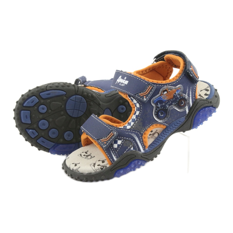 Monster Truck American Club HL18 navy sandals navy blue orange 4 Monster Truck American Club HL18 navy sandals navy blue orange 4