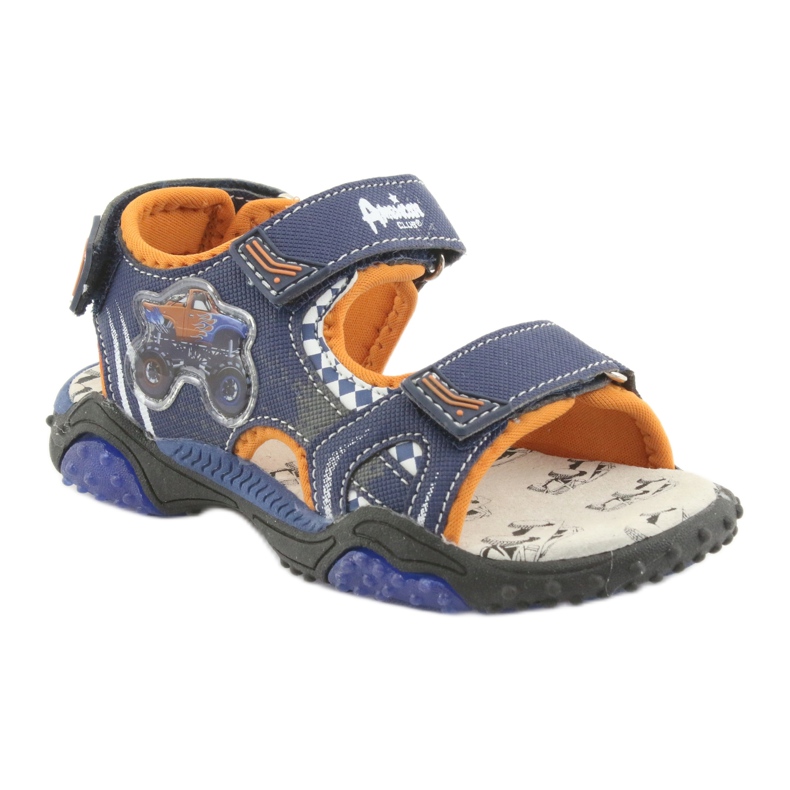 Monster Truck American Club HL18 navy sandals navy blue orange 1 Monster Truck American Club HL18 navy sandals navy blue orange 1