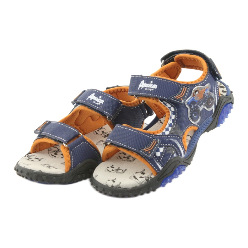 Monster Truck American Club HL18 navy sandals navy blue orange 3 Monster Truck American Club HL18 navy sandals navy blue orange 3