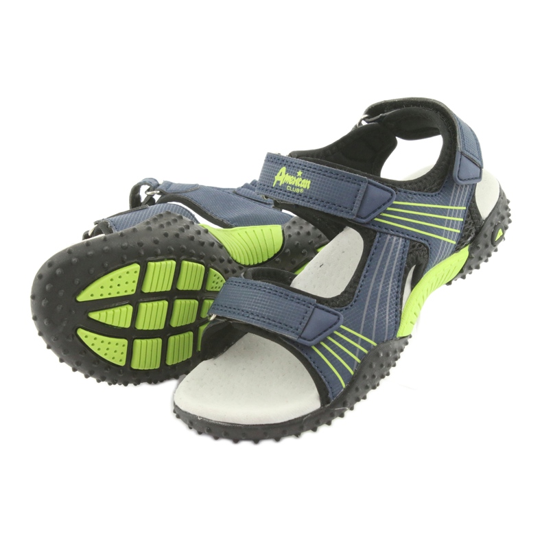 American Club HL15 boys' sandals navy blue green 4 American Club HL15 boys' sandals navy blue green 4
