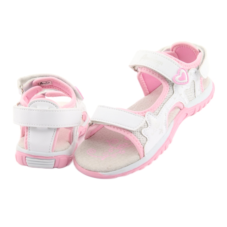 American Club girls' sports sandals white grey pink 4 American Club girls' sports sandals white grey pink 4