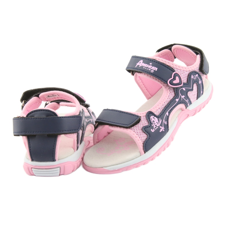 American Club girls' sports sandals pink navy blue 3 American Club girls' sports sandals pink navy blue 3