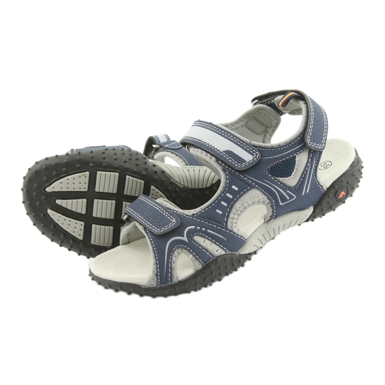 American Club RL18 navy boys' sandals grey navy blue 4 American Club RL18 navy boys' sandals grey navy blue 4