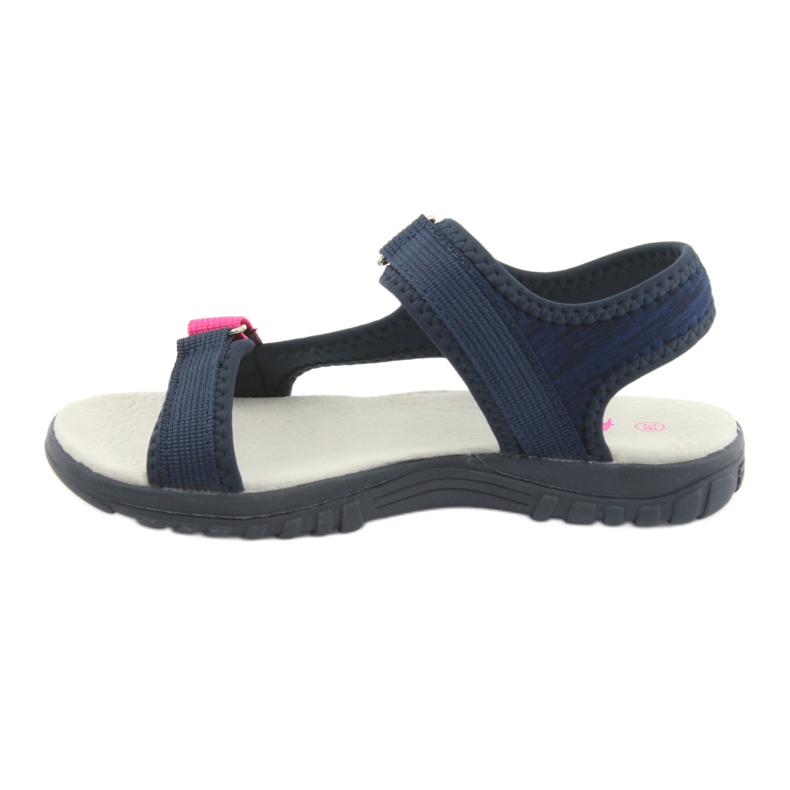 Sandals with an American Club RL10 navy leather insert pink navy blue 2