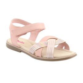 American Club GC23 metallic girls' sandals pink 1 American Club GC23 metallic girls' sandals pink 1