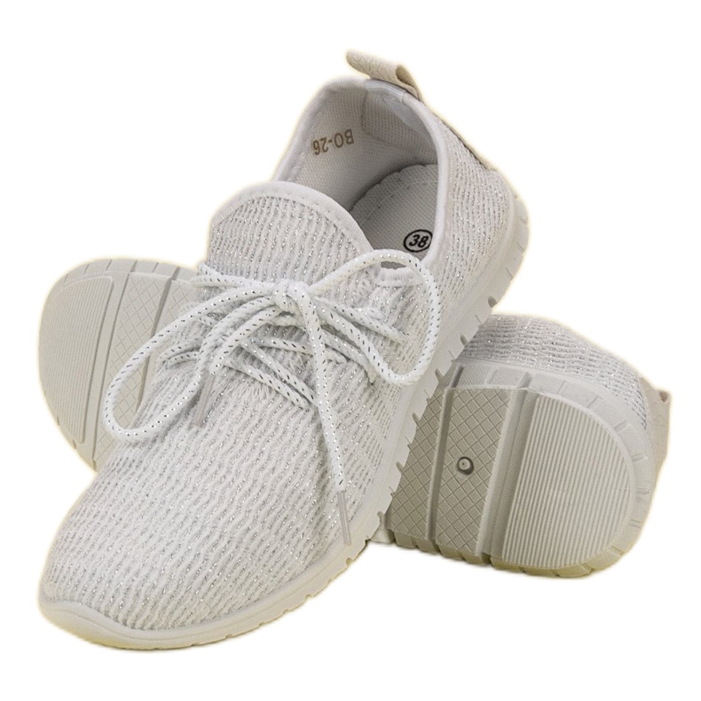 SHELOVET White Textile Footwear 1