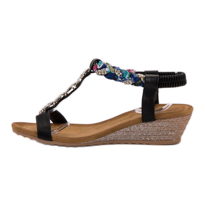 SHELOVET Sandals With Ornaments black 1