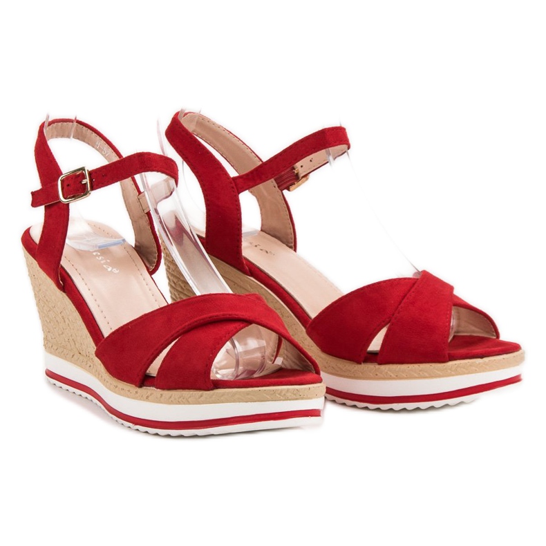 Anesia Paris Fashionable red sandals 1