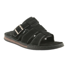 American Club American Men's flip flops lightweight podka06 black 1