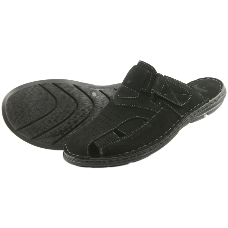 Men's slippers light PU American Club CY05 bottom black 4