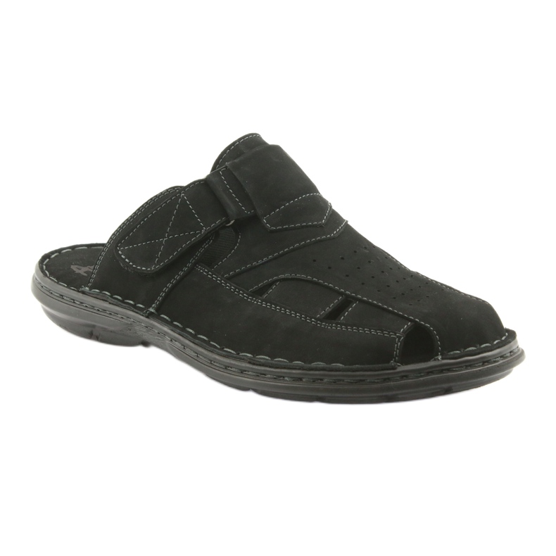 Men's slippers light PU American Club CY05 bottom black 1