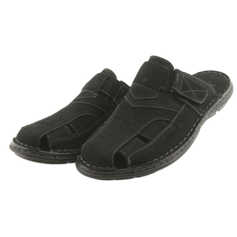 Men's slippers light PU American Club CY05 bottom black 3