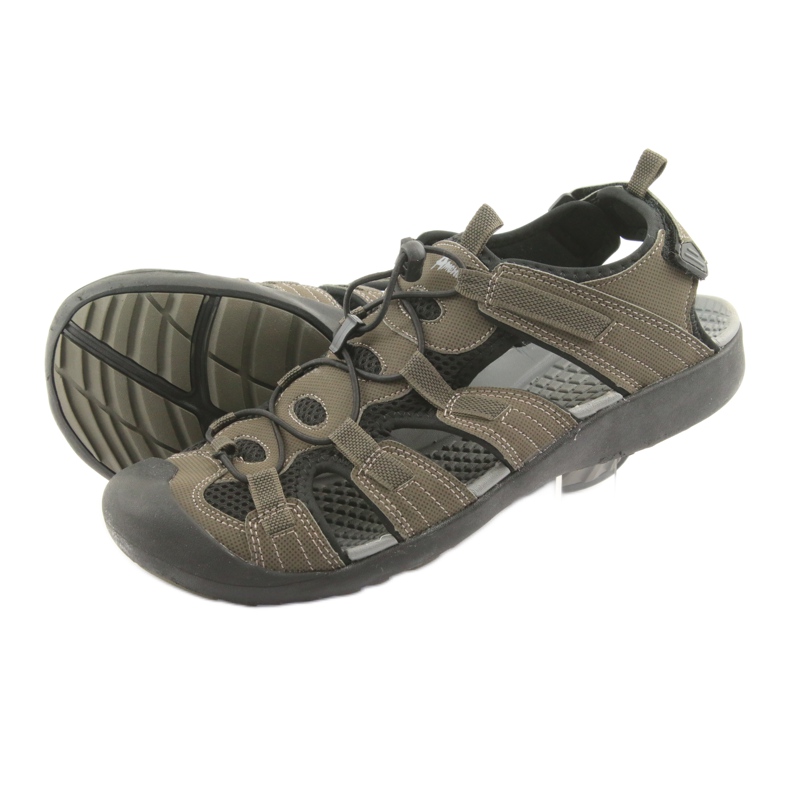 American Club American HL02 khaki sports sandals black multicolored green 4 American Club American HL02 khaki sports sandals black multicolored green 4