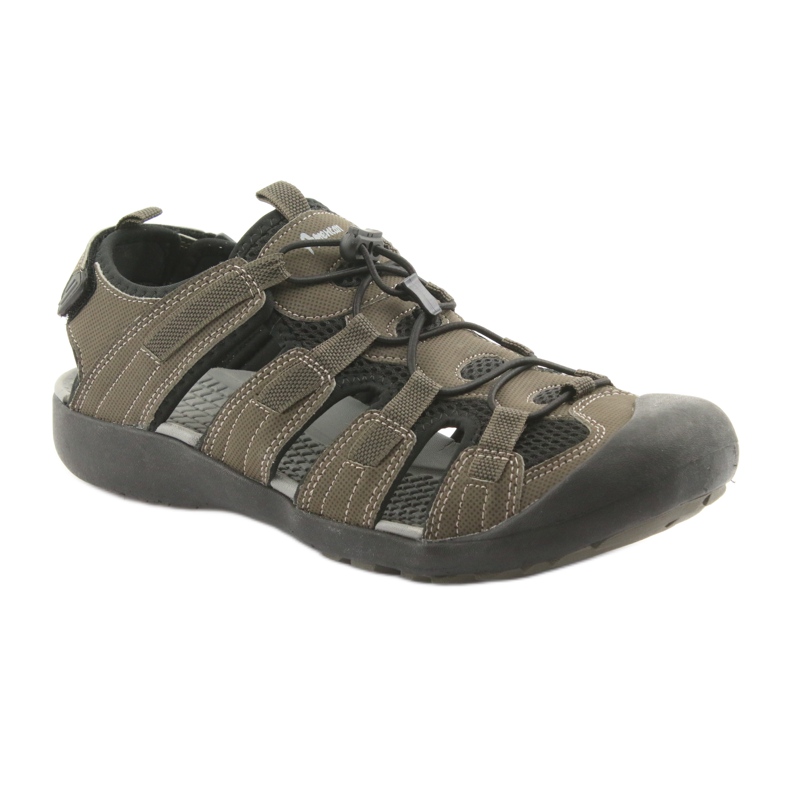 American Club American HL02 khaki sports sandals black multicolored green 1 American Club American HL02 khaki sports sandals black multicolored green 1