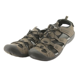 American Club American HL02 khaki sports sandals black multicolored green 3 American Club American HL02 khaki sports sandals black multicolored green 3