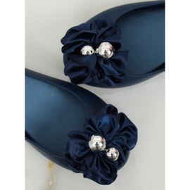 Meliski ballerinas with a bow blue CK-86P Blue 1