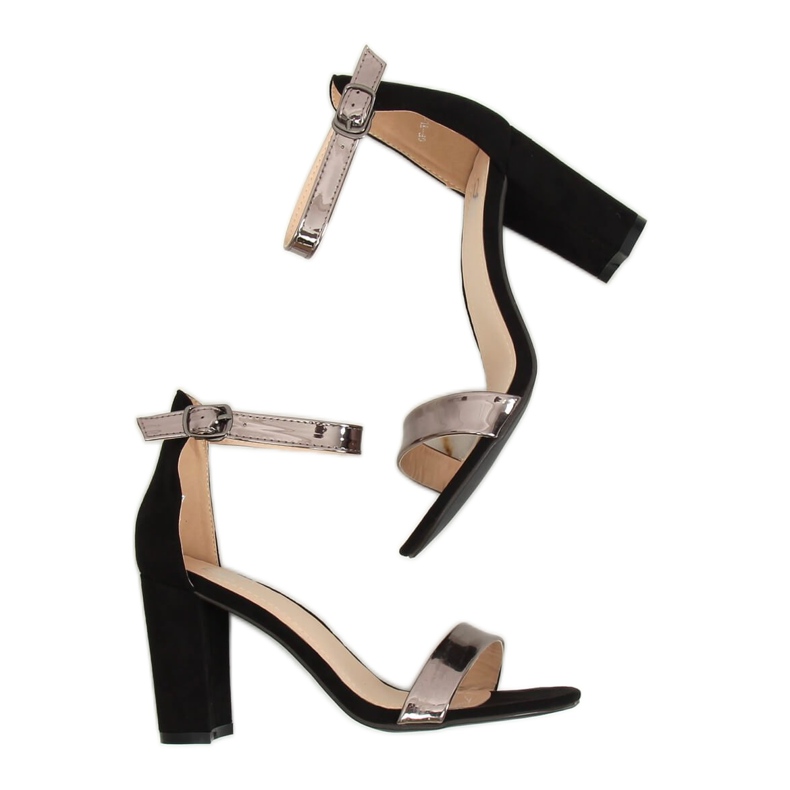 Black GF-WL-35 Black sandals on the post 1