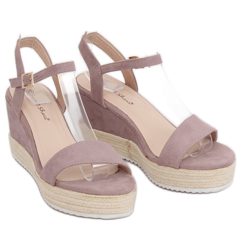 Violet wedge sandals espadrilles LY9109 Purple 1